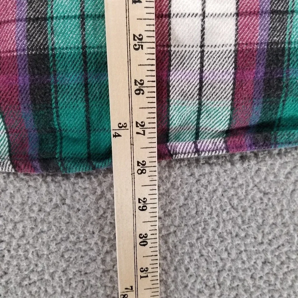 Five Brother Shirt Mens Large Teal Plaid Flannel Workwear Heavyweight Button Up